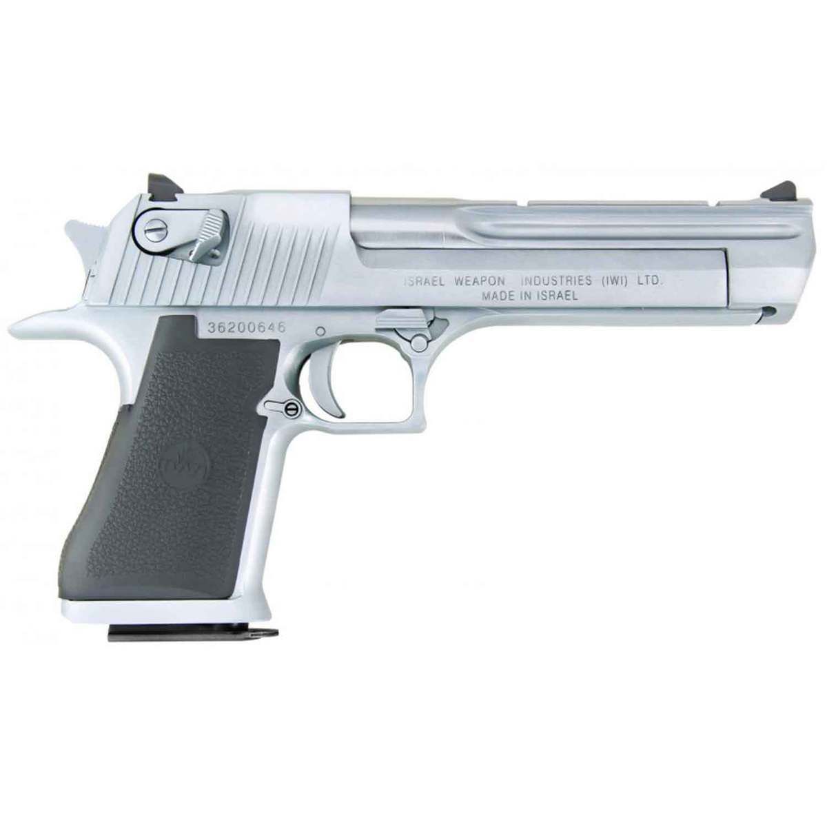 Magnum Research Desert Eagle L5 With Hogue Grip 44 Magnum 5in Chrome/Black Pistol - 8+1 Rounds 1 Magnum Research Desert Eagle L5 With Hogue Grip 44 Magnum 5in Chrome/Black Pistol - 8+1 Rounds