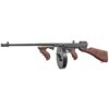 Auto Ordnance 1927A-1 Deluxe Carbine, .45 Cal., with detachable buttstock and vertical foregrip with 50 round drum and 20 round stick magazine