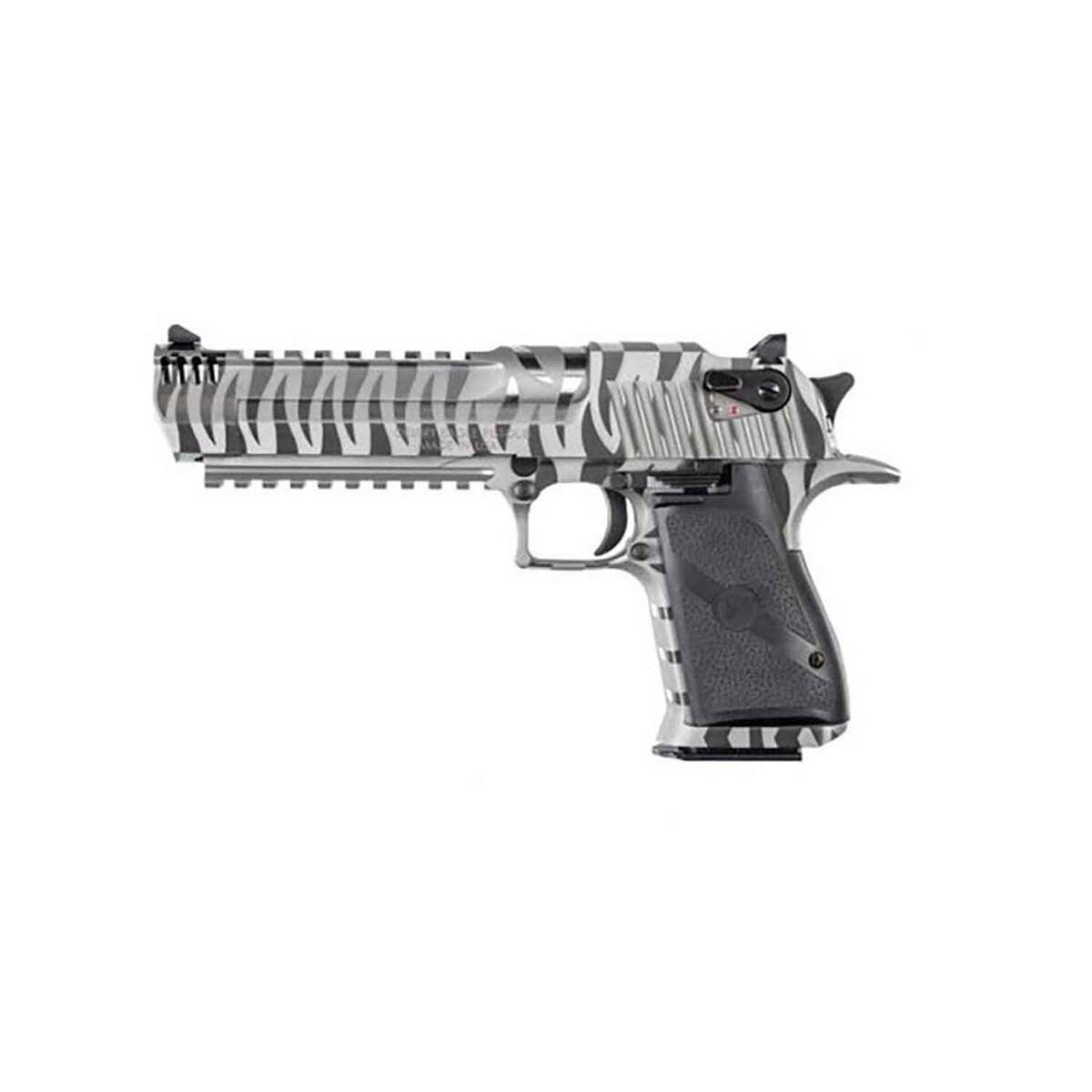 Desert Eagle 44 Magnum 6 in Stainless With White Tiger Stripe Pistol - 8+1 Rounds 1 Desert Eagle 44 Magnum 6 in Stainless With White Tiger Stripe Pistol - 8+1 Rounds
