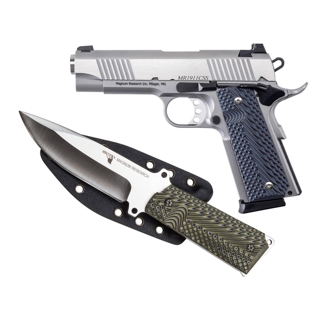Magnum Research Desert Eagle 1911 C Stainless with KNIFE1911 1 Magnum Research Desert Eagle 1911 C Stainless with KNIFE1911