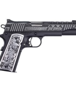 Auto Ordnance 1911-A1 United We Stand 45 Auto (ACP) 5in Engraved Black Armor Cerakote Stainless Steel Pistol - 7+1 Rounds
