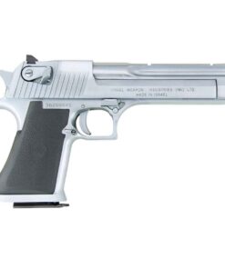 Magnum Research Desert Eagle L5 With Hogue Grip 357 Magnum 5in Chrome Carbon Pistol - 9+1 Rounds